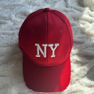 Red NY Baseball Cap